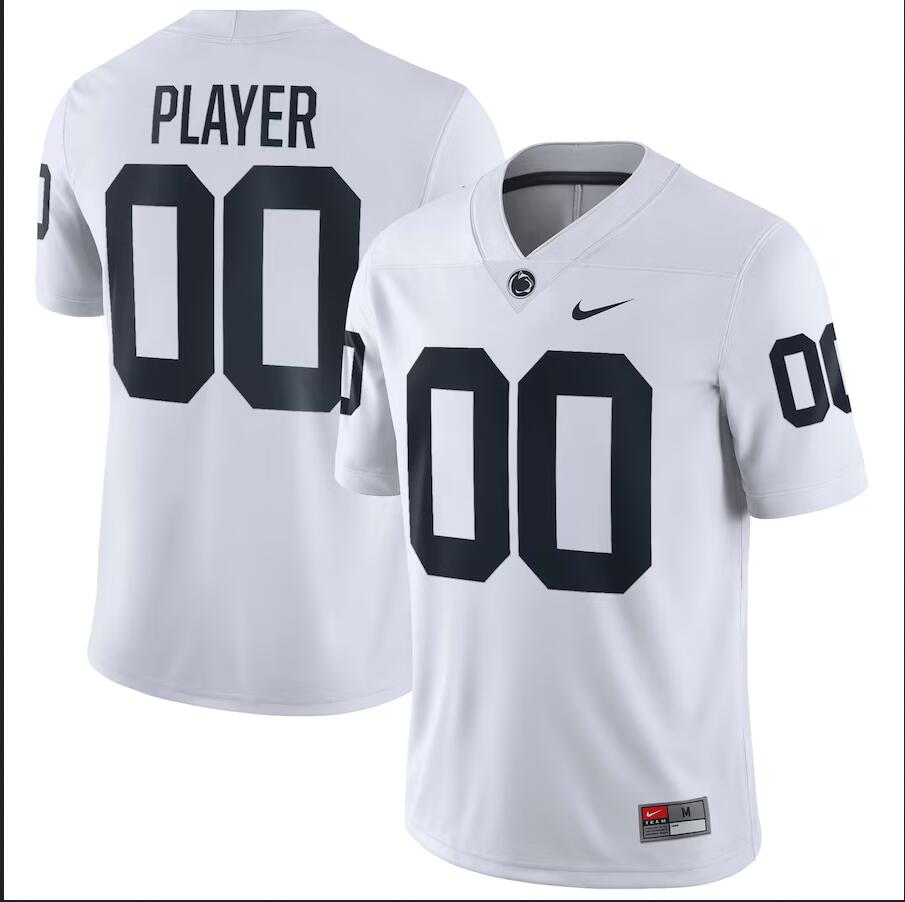 NCAA Men Penn State Nittany Lions Custom white Football Jersey->customized ncaa jersey->Custom Jersey